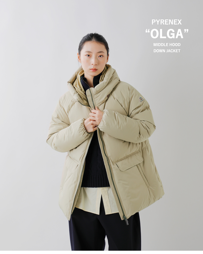 30%OFF】PYRENEX ピレネックス オルガ 撥水 ミドル フード ダウン