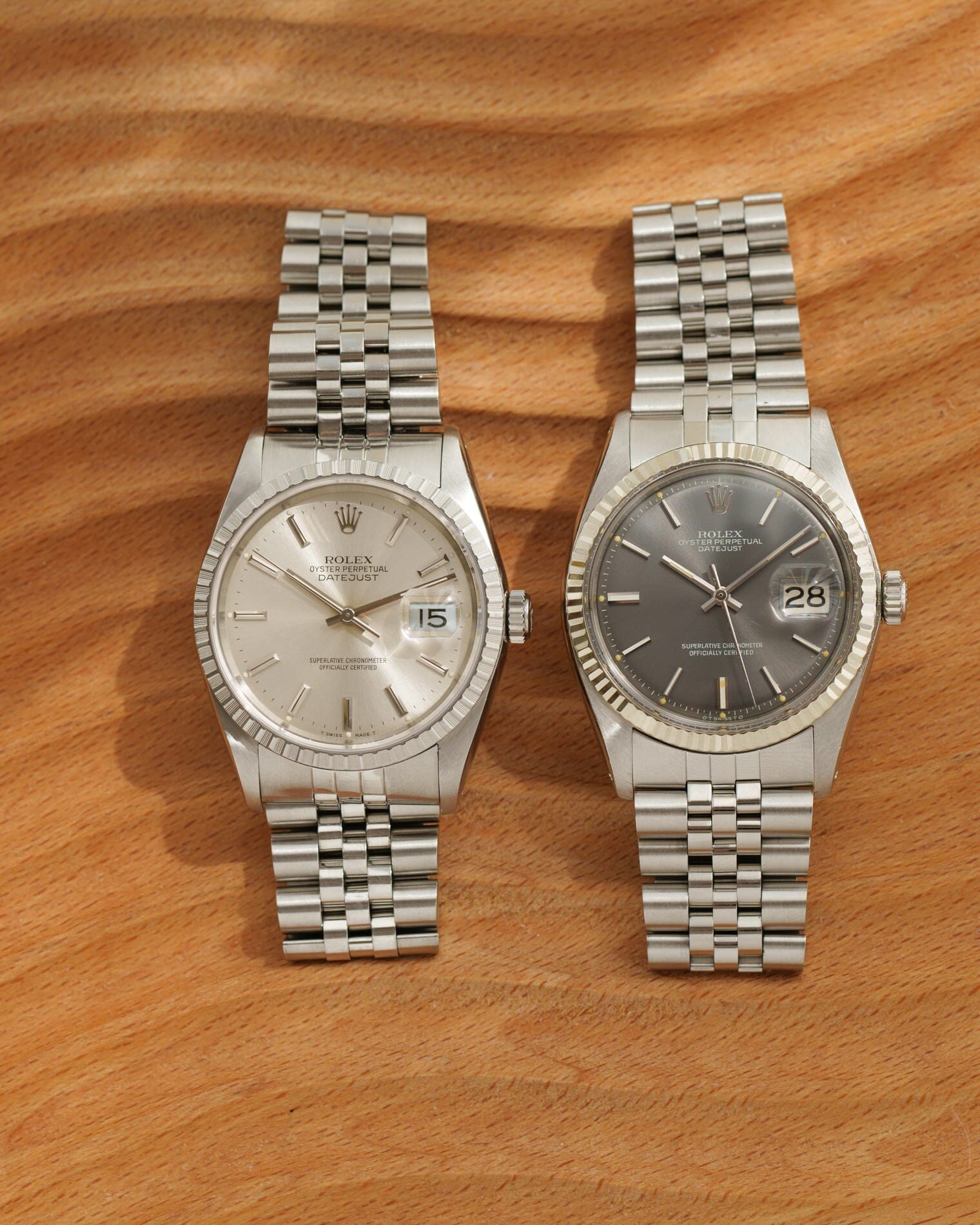 ロレックス デイトジャスト 16220 シルバーダイアル 保証書 国際