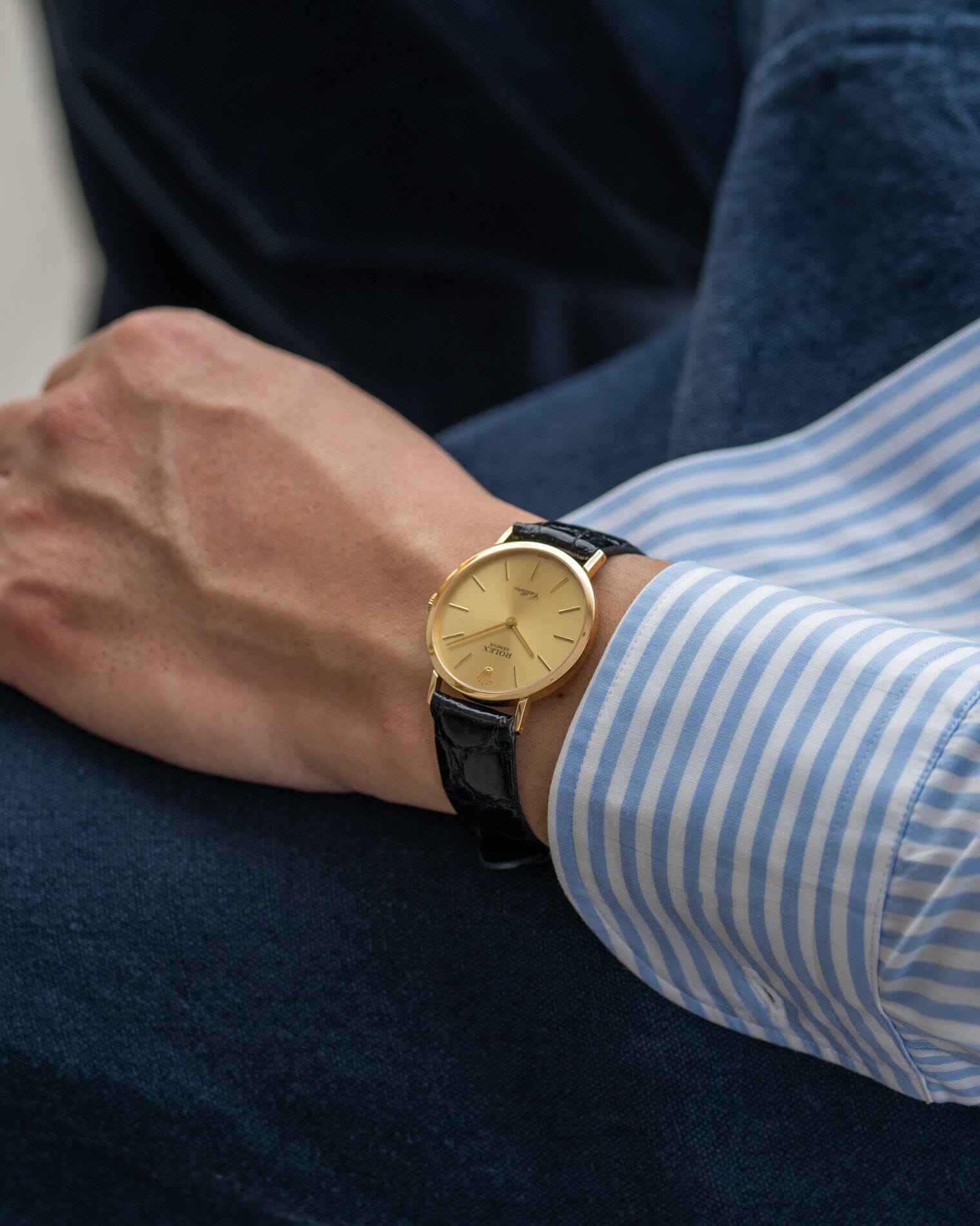 ロレックス チェリーニ 4112 YG シャンパンダイアル 国際サービス