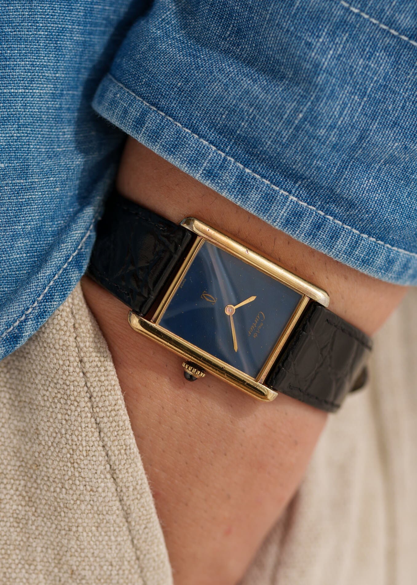 カルティエ マストタンク LM ラピスブルー 手巻き 1970年代 | ARBITRO