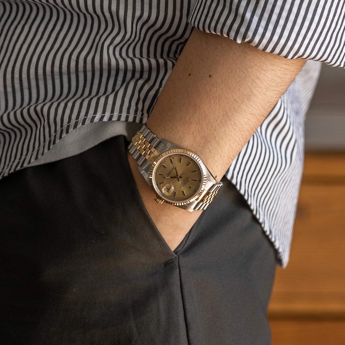 ロレックス デイトジャスト 16233 シャンパンダイアル コンビ 1997年製