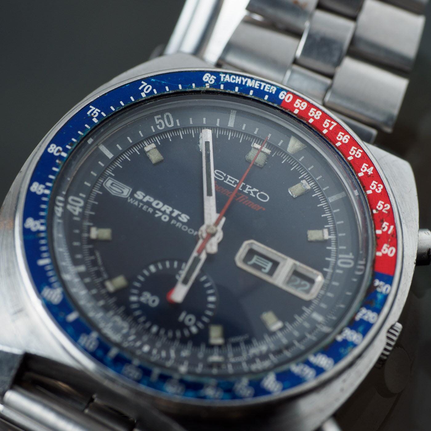 セイコー5 スポーツ スピードタイマー 6139-6000 ペプシベゼル 1969年