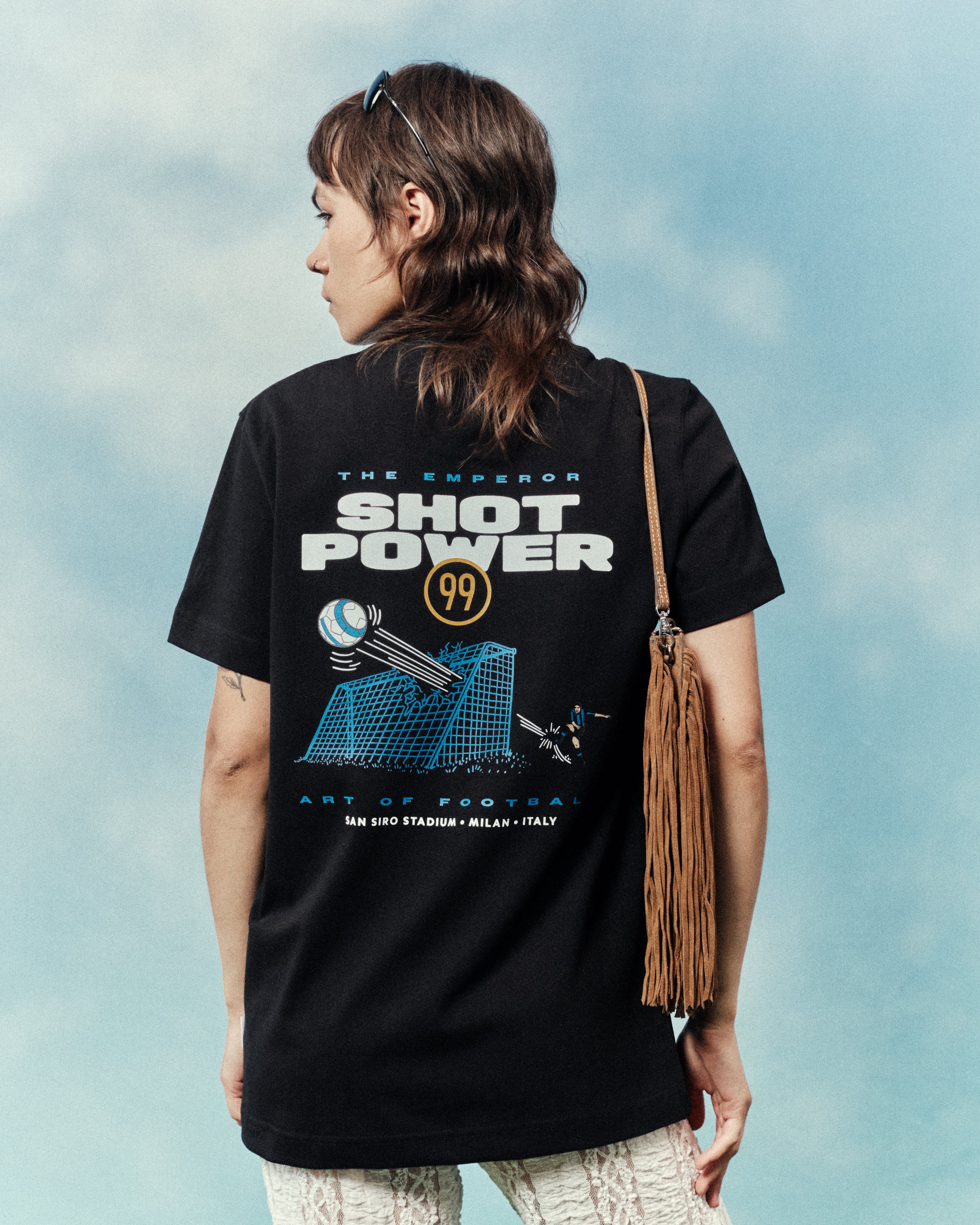 ART OF Inter Shot Power 99 Tee | Black Graphic Football T-shirt