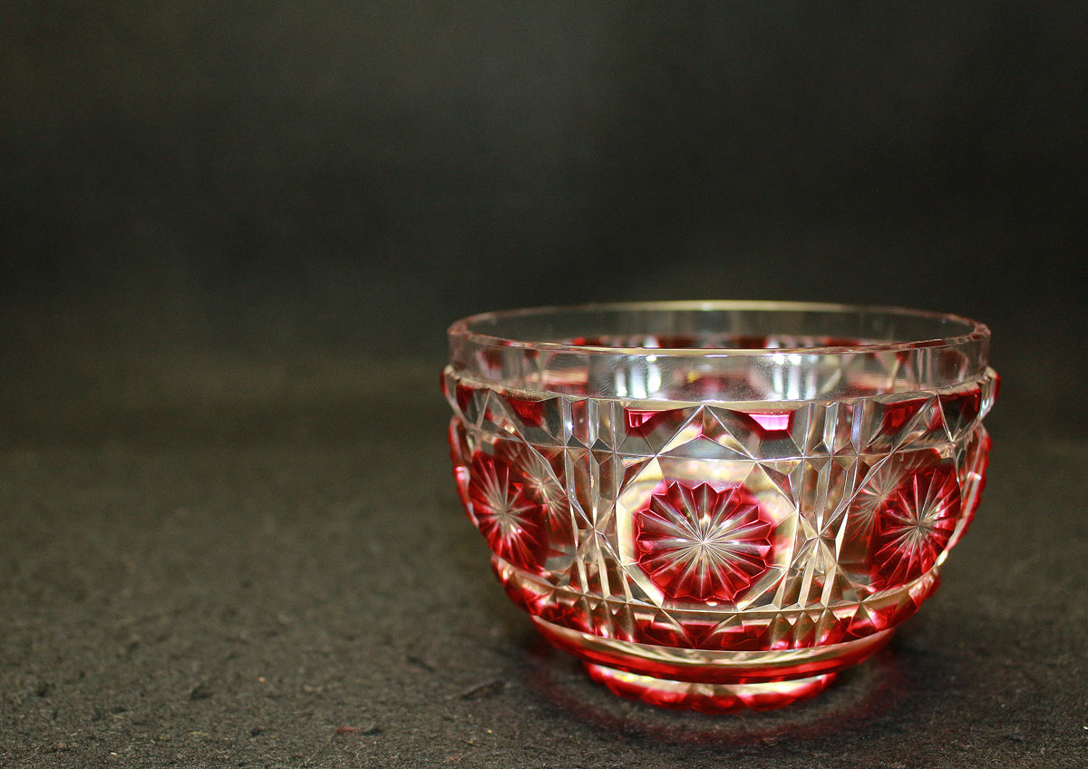 26081 尚古集成館監修薩摩ガラス工芸 復元薩摩切子 色被せガラス切子向