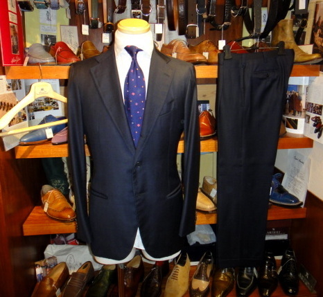 レオナルディ Leonardi】注文服 合い物 ネイビースーツ 44～46{sold