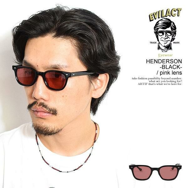 EVILACT EYEWEAR イーブルアクト アイウェア HENDERSON -BLACK- / pink