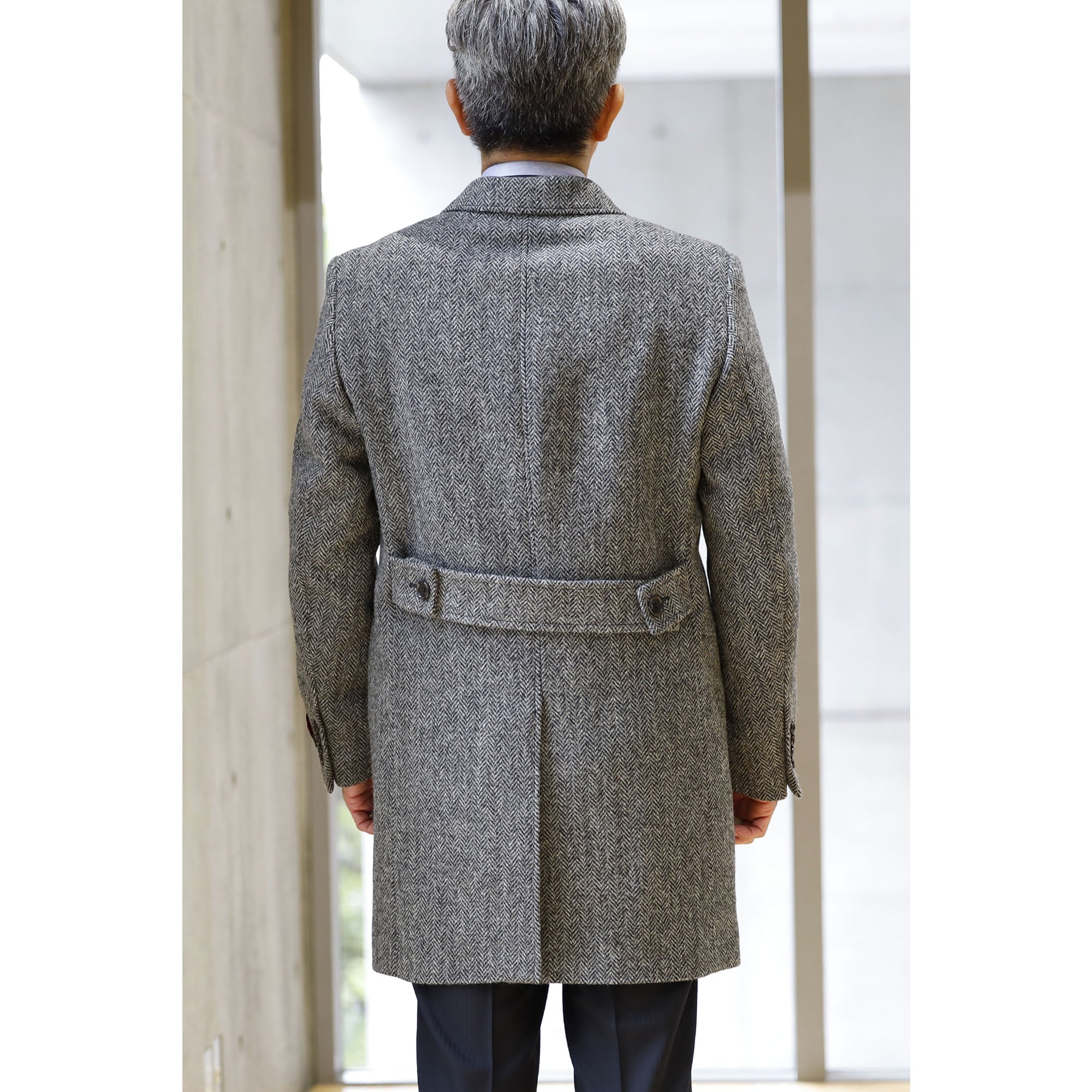 HARRIS TWEED ] ツイードチェスターコート – AWC │ active worker