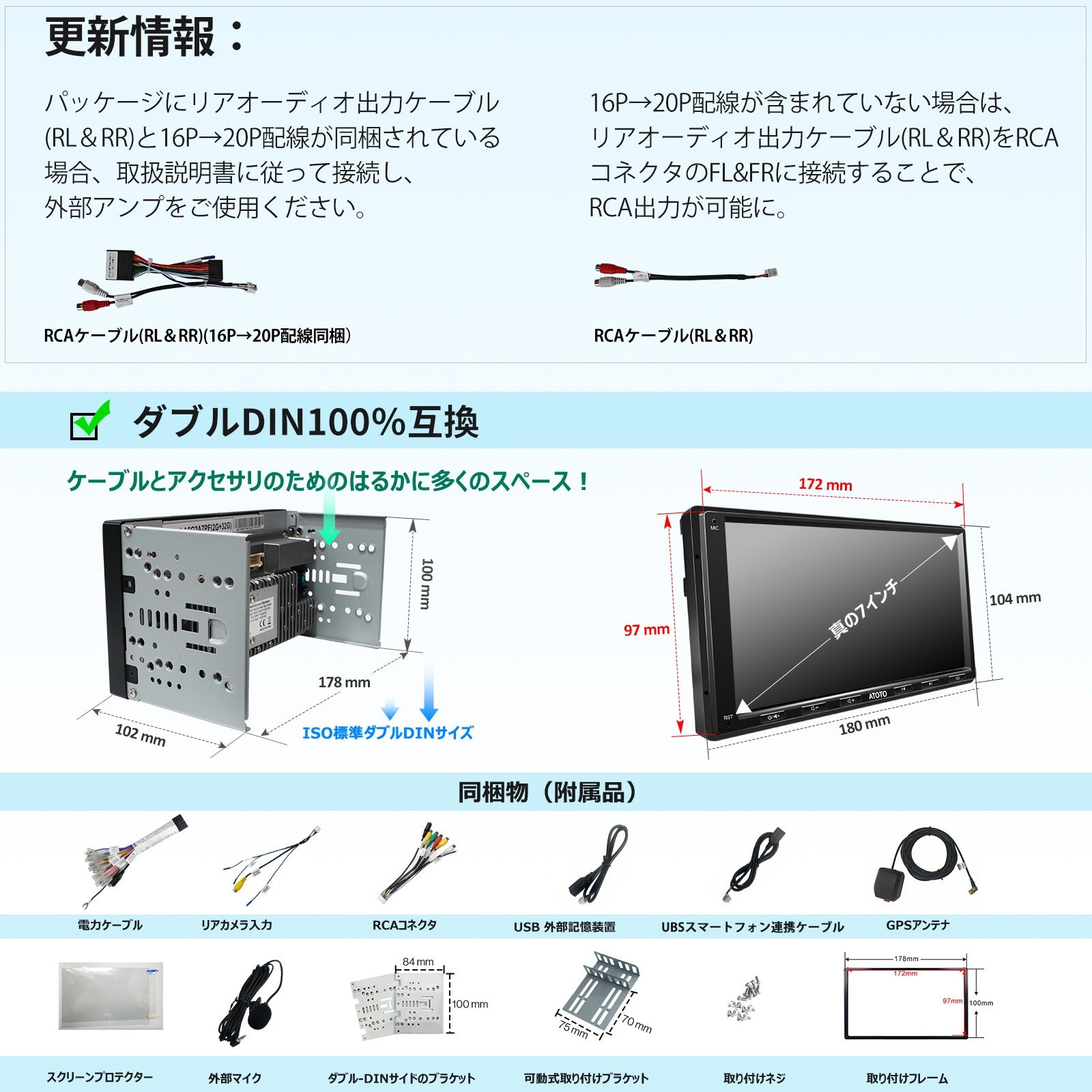 A6G2A7PF 7インチ 2G+32G 2DIN カーナビ – ATOTO JP Store 公式店