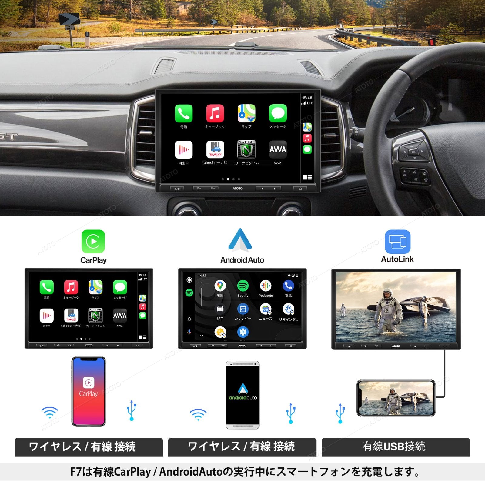 F7G110XE-A 10.1インチ フローディング型カーナビ – ATOTO JP Store 公式店