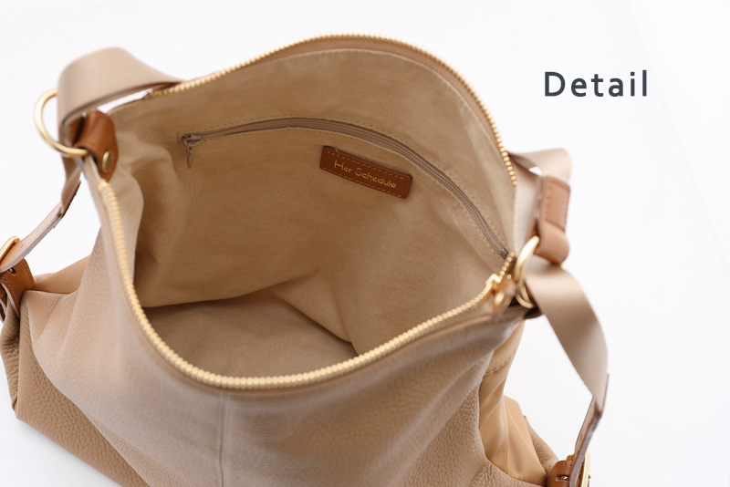 HerSchedule】イタリア製撥水レザー＆撥水ナイロンの軽量リュック0秒で