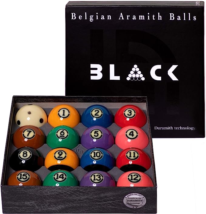 Aramith Tournament Black 16 Ball Set: High-Quality Billiard