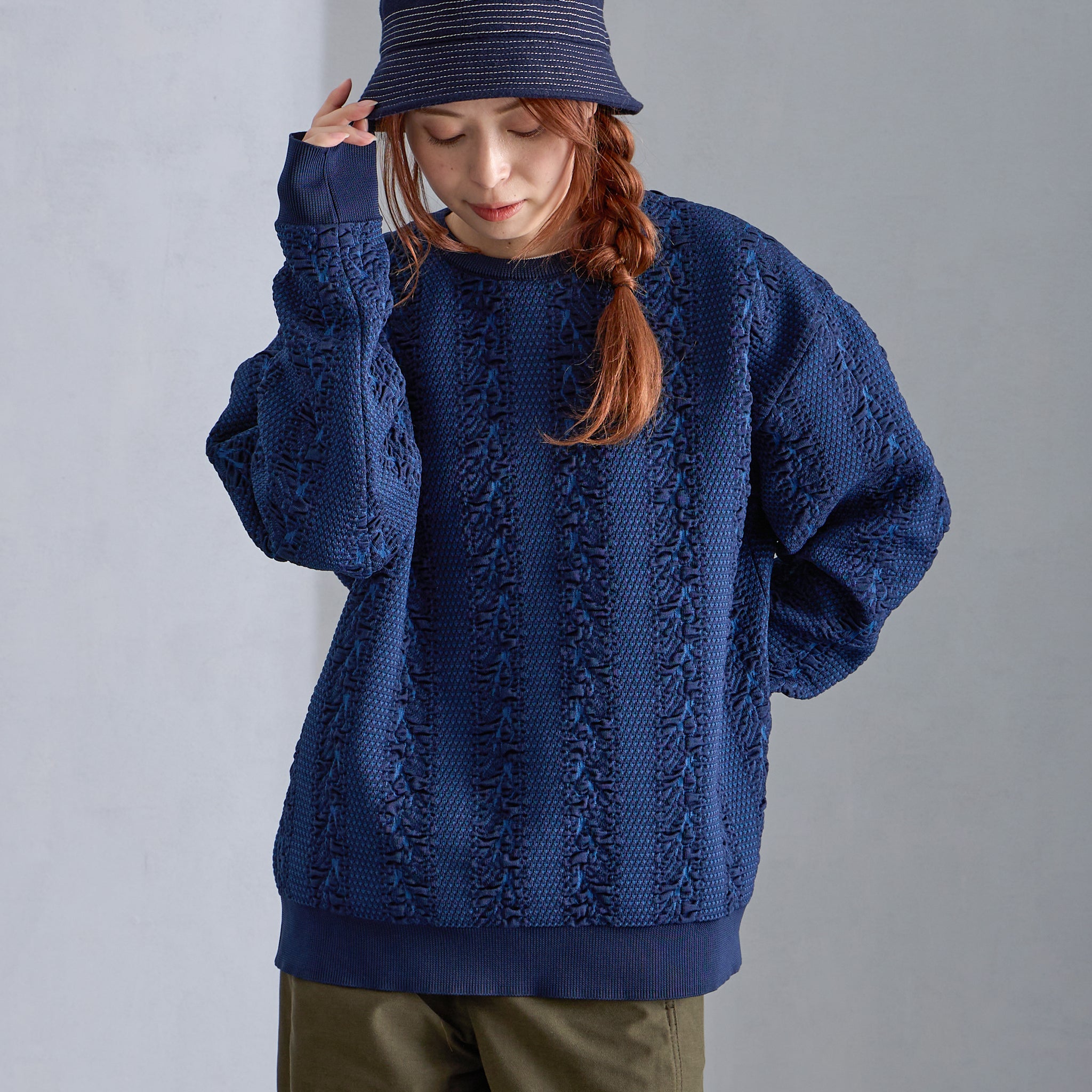 HKD/花澤ニットデザイン】鳥柄プルオーバー