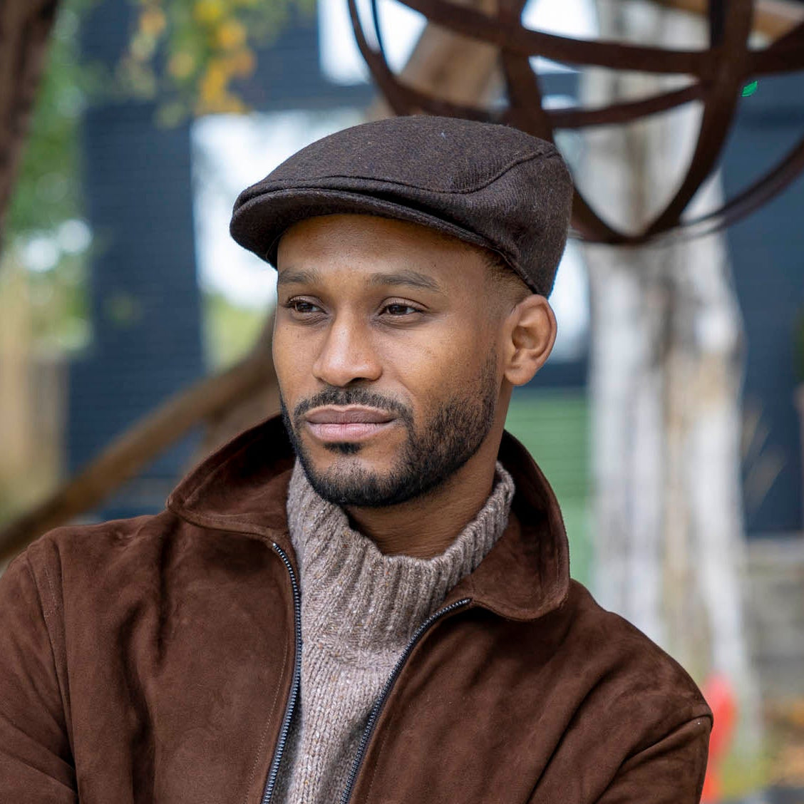 Men's Abraham Moon Plain Tweed Flat Cap | Dents