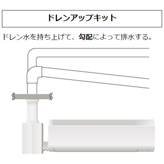 K-KDU573LS ドレンアップキット 1m（低揚程用） 配管スペーサー付