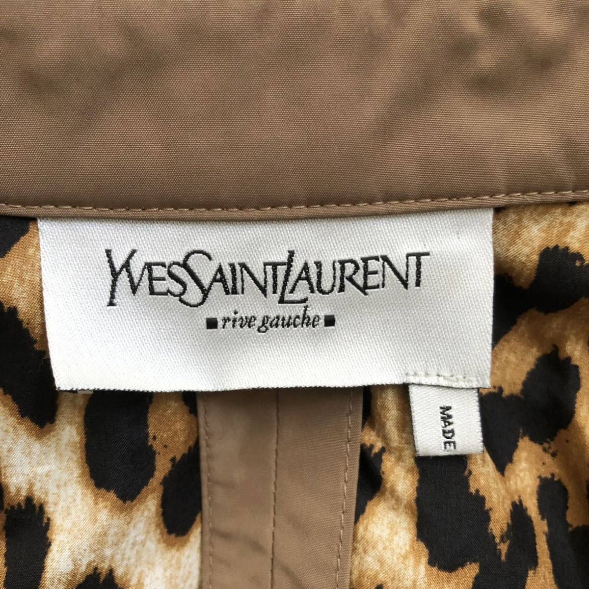 希少 イヴサンローラン リヴゴーシュ レオパード トレンチコート 豹柄