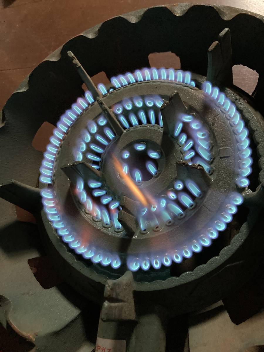 ☆鋳物コンロ 二重コンロ 業務用 LPガス プロパンガス 美品!!(コンロ