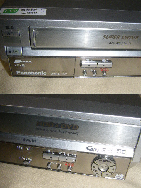 o品名o Panasonic パナソニック DMR-E150V HDD DVD VHSビデオテープ一