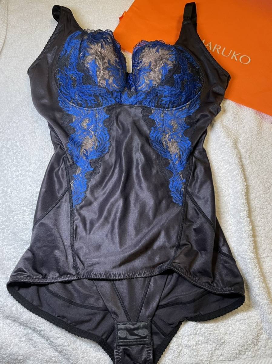 美品 マルコ カーヴィシャス フルカップ ボディスーツ E75 L 黒 補正