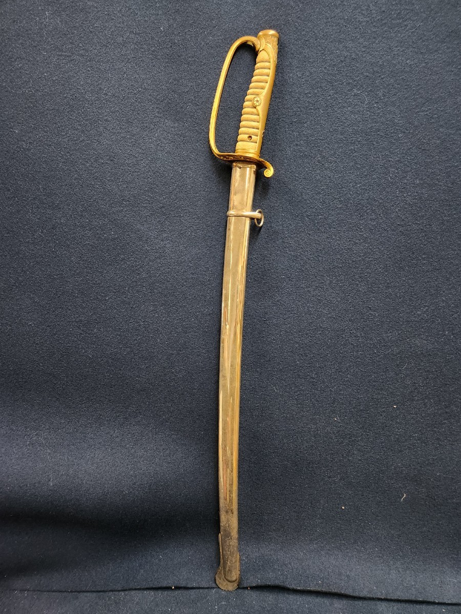 ☆rm☆旧日本軍☆両手持ちサーベル型軍刀拵え☆外装☆当時物☆美品