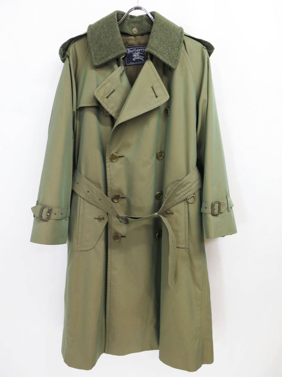 英国製 Burberry's 1 Piece Sleeve Trench 21 Coat Vintage 42 Short