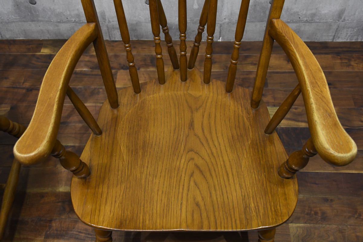 CEC92 飛騨の家具 KASHIWA 柏木工 ウィンザーチェア 2脚セット オーク