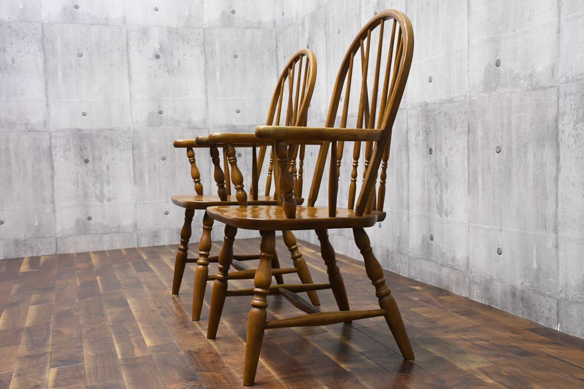 CEC92 飛騨の家具 KASHIWA 柏木工 ウィンザーチェア 2脚セット オーク