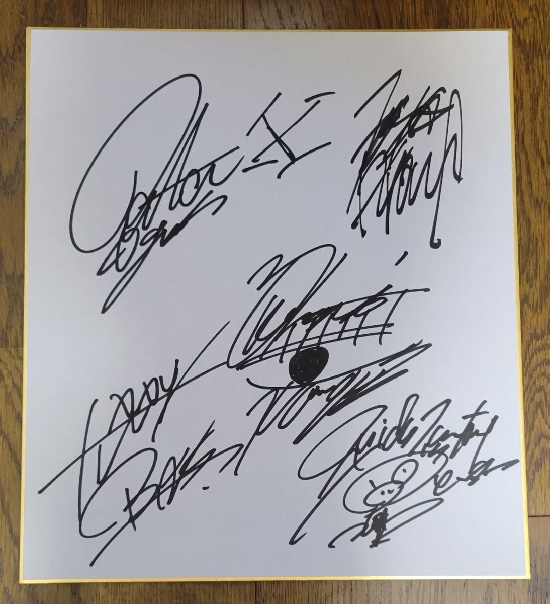 XJAPAN メンバー直筆サイン色紙 PATA TAIJI YOSHIKI HIDE TOSHI