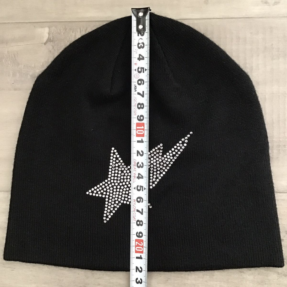 Swarovski BAPESTA ニット帽 black a bathing ape BAPE STA Beanie