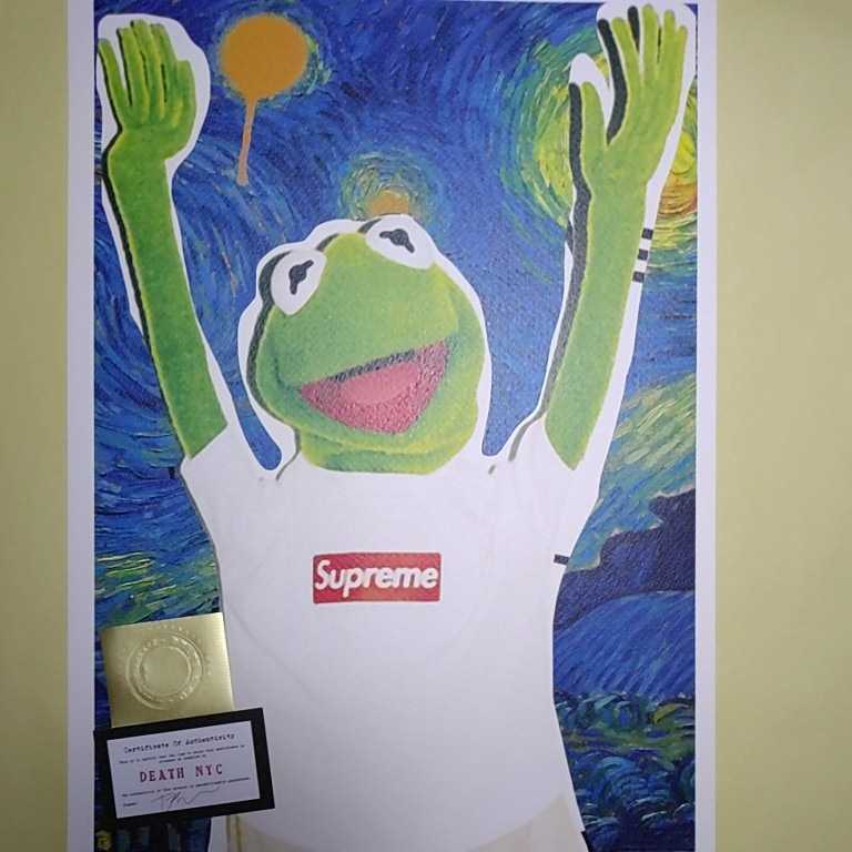 DEATH NYC 世界限定100枚 アートポスター カーミット Kermit 蛙 カエル