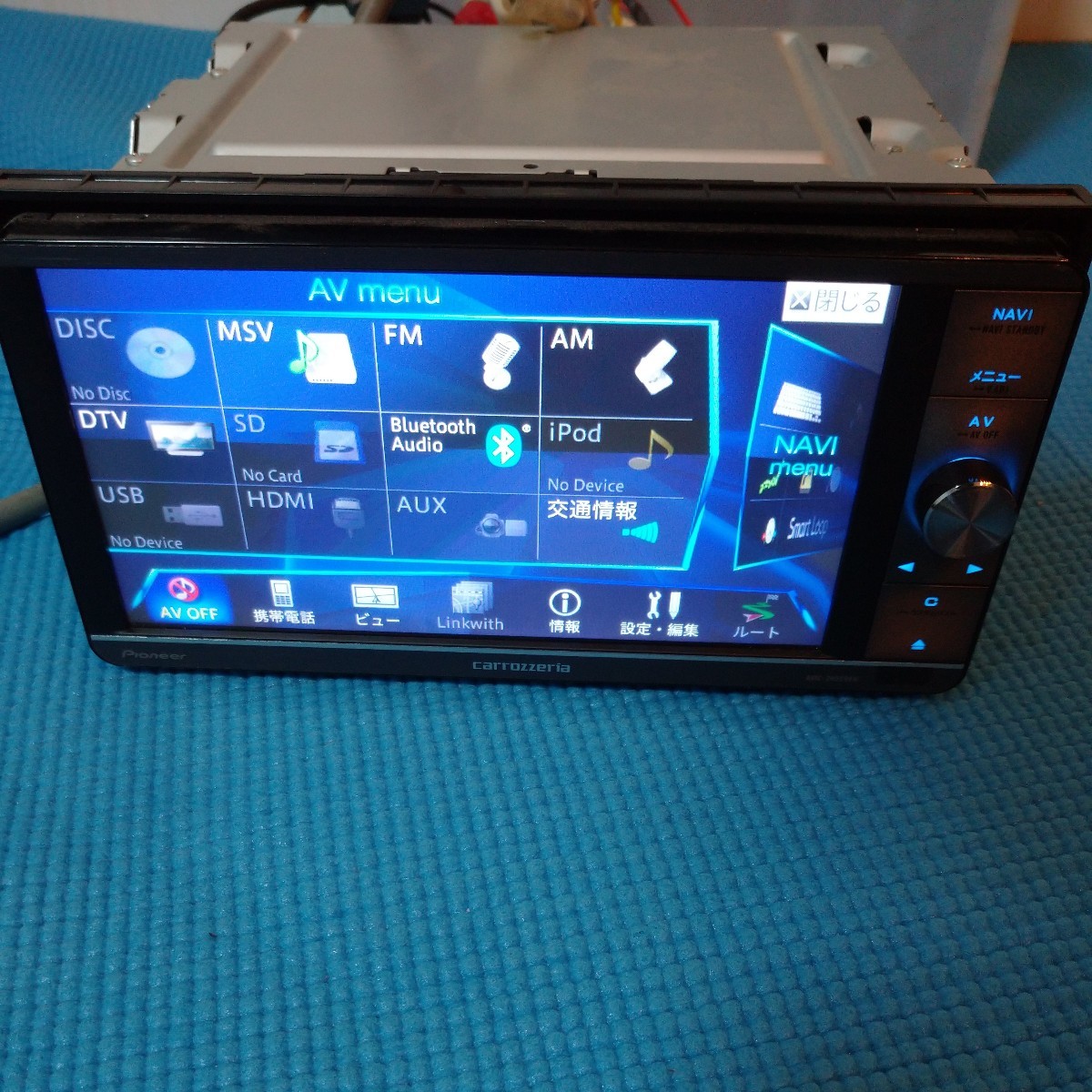 中古】carrozzeria AVIC-ZH0099WS サイバーナビ HDDナビ 地図データ