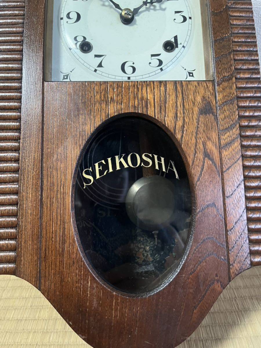 昭和レトロ SEIKOSHA 精工舎 振り子時計 掛時計 柱時計 壁掛け時計