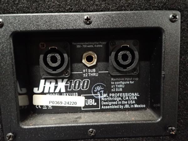 高額買取実施中!!】JBL 18インチ サブウーファー JRX118S 動作品 1台