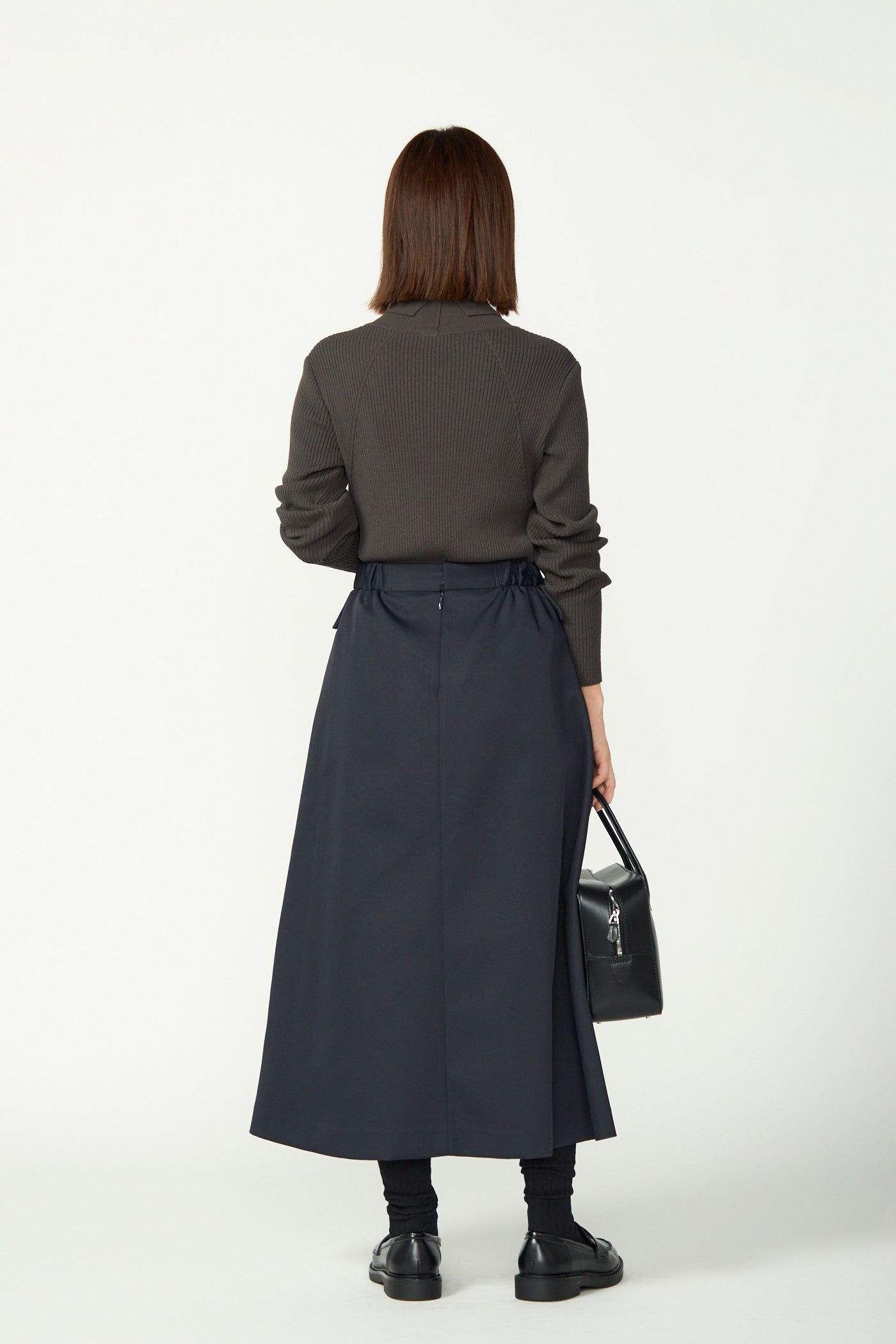 Pleasant rib turtle sweater (Charcoal) – Audire