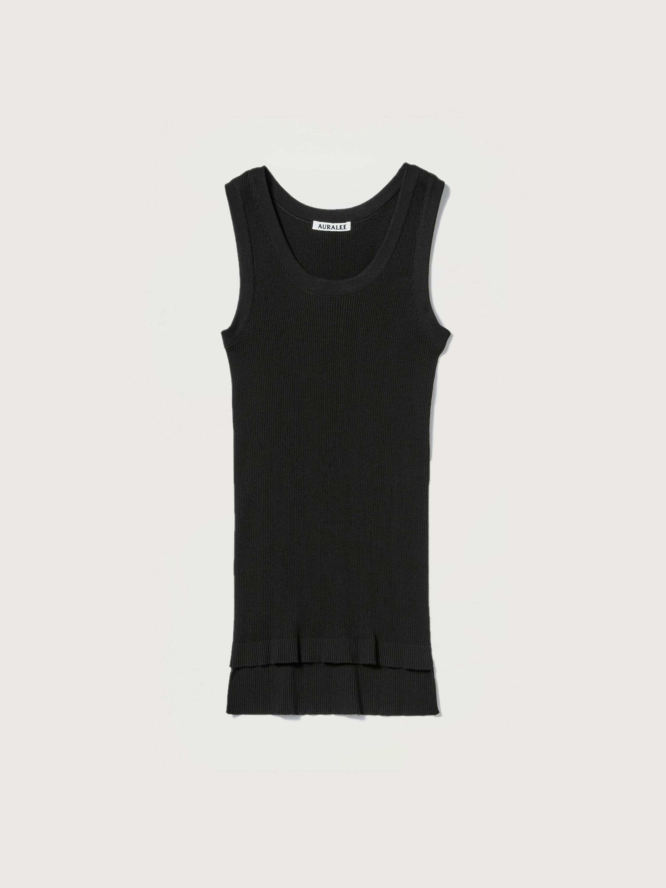 COTTON HIGH GAUGE RIB KNIT TANK - AURALEE Official Website