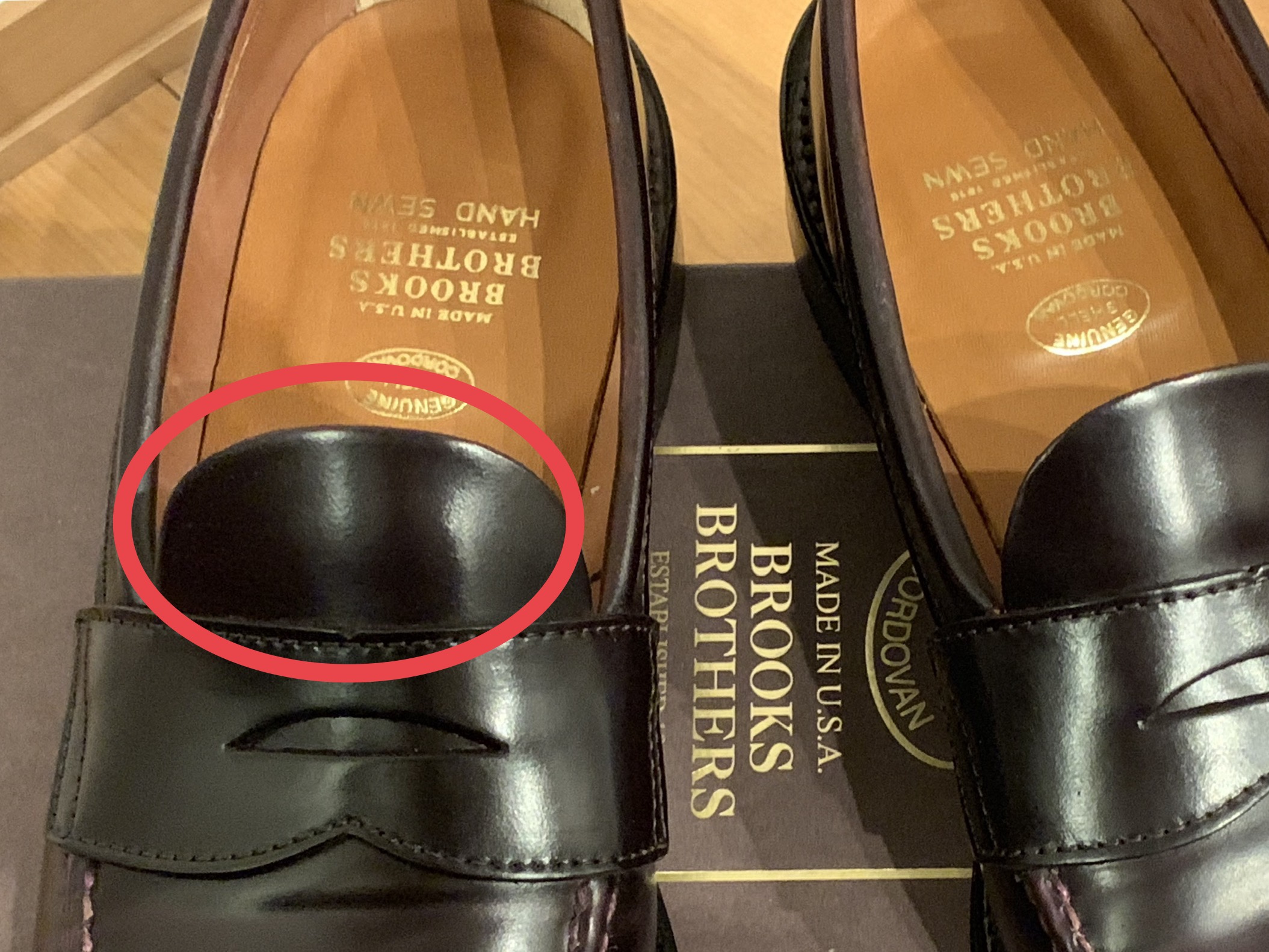 ブルックスブラザーズのアンラインドペニーローファー【オールデン製の