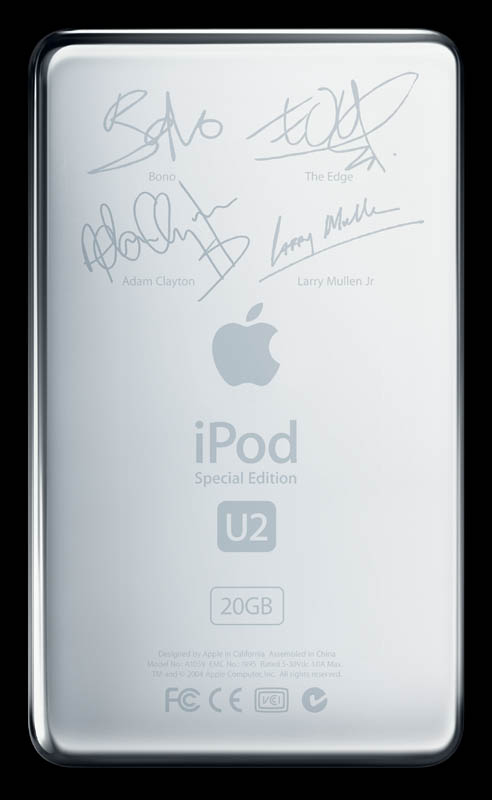 アップル、黒塗りのiPod「iPod U2 Special Edition」