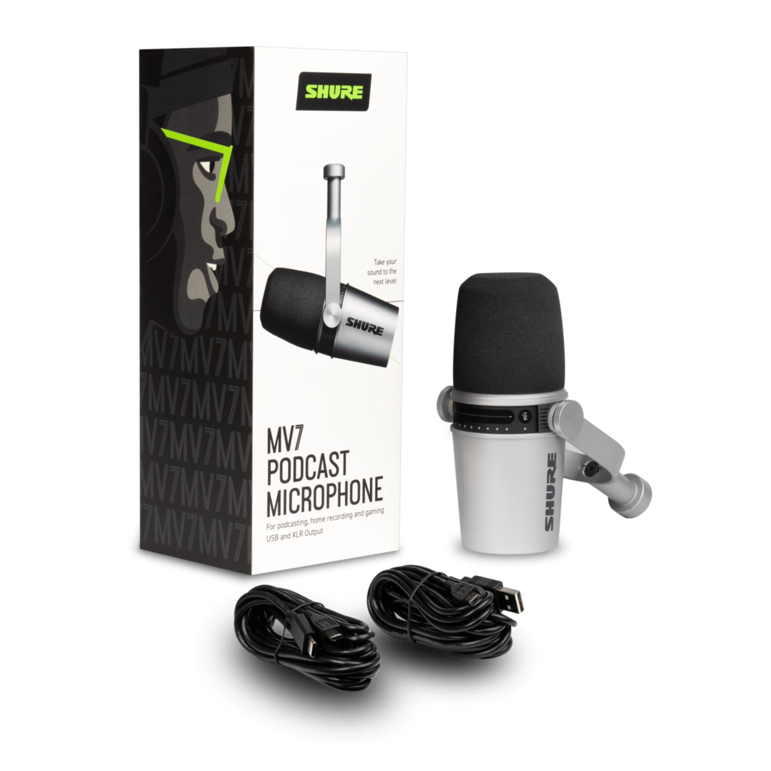 Shure MV7 USB & XLR Podcast Streaming Microphone - AV One