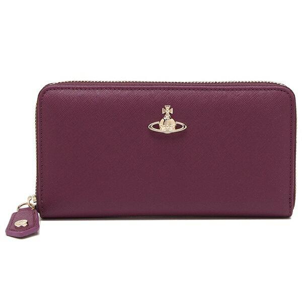 ヴィヴィアンウエストウッド 長財布 サフィアーノ ラウンドファスナー