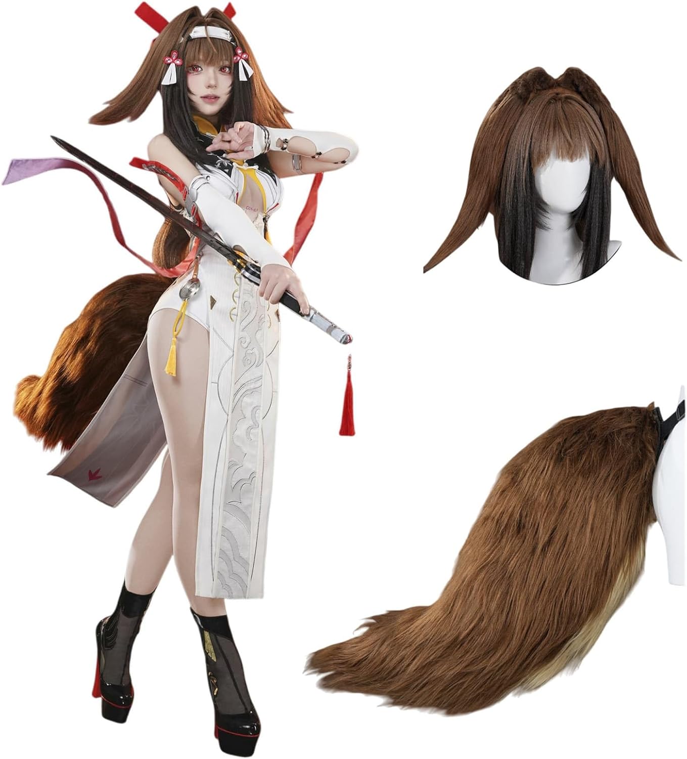 Azuiblc】ゼンゼロ 葉瞬光 コスプレ 衣装 靴カバー付き 金属