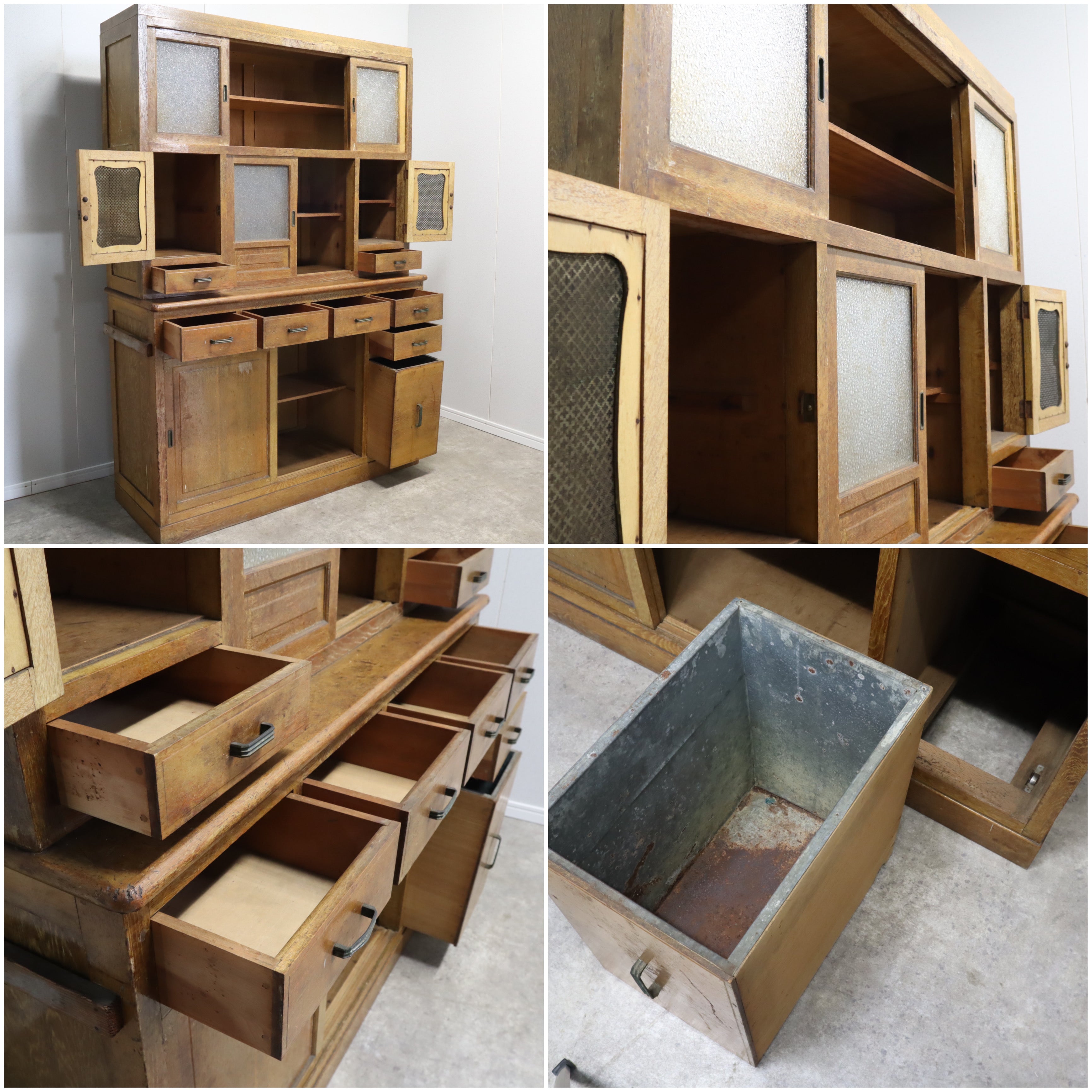 古い食器棚 ヴィンテージ 古家具 サイドボード 昭和レトロ