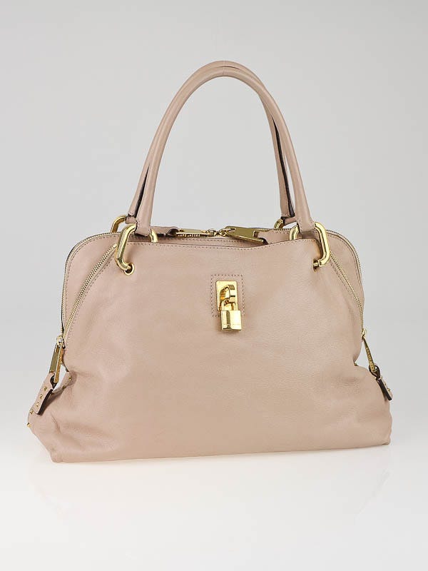 Marc Jacobs Blush Leather Paradise Rio Satchel Bag | Yoogi's Closet