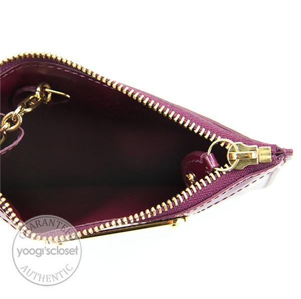 Louis Vuitton Violet Monogram Vernis Key Pouch | Yoogi's Closet