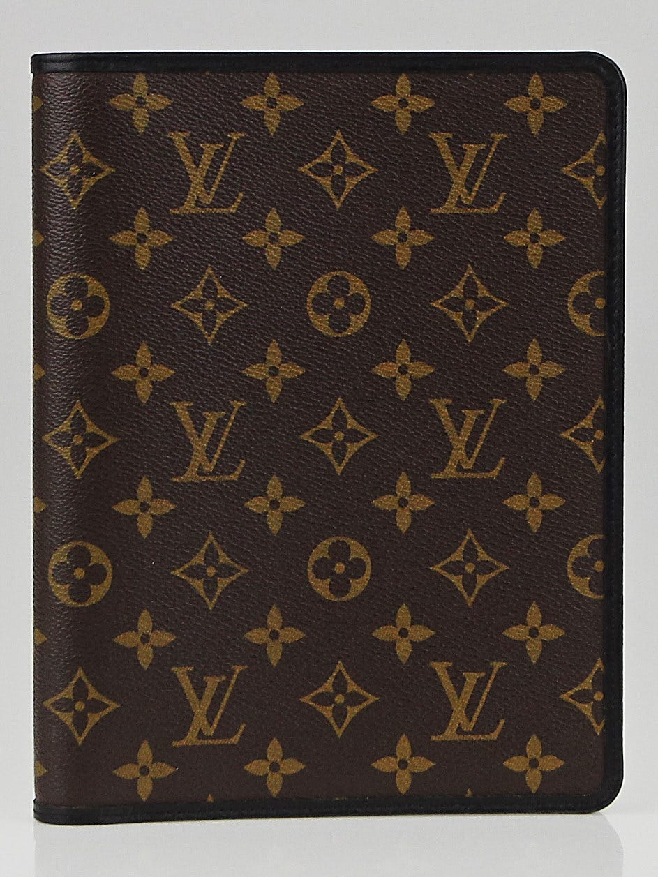Louis Vuitton Monogram Macassar Canvas Desk Agenda Cover | Yoogi's