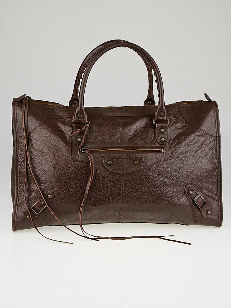 Balenciaga Cigar Fonce Lambskin Leather Work Bag | Yoogi's Closet