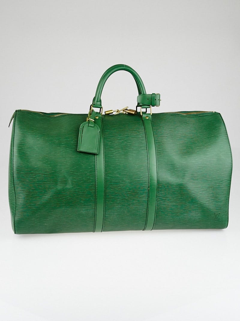 Louis Vuitton Borneo Green Epi Leather Keepall 55 Bag | Yoogi's Closet