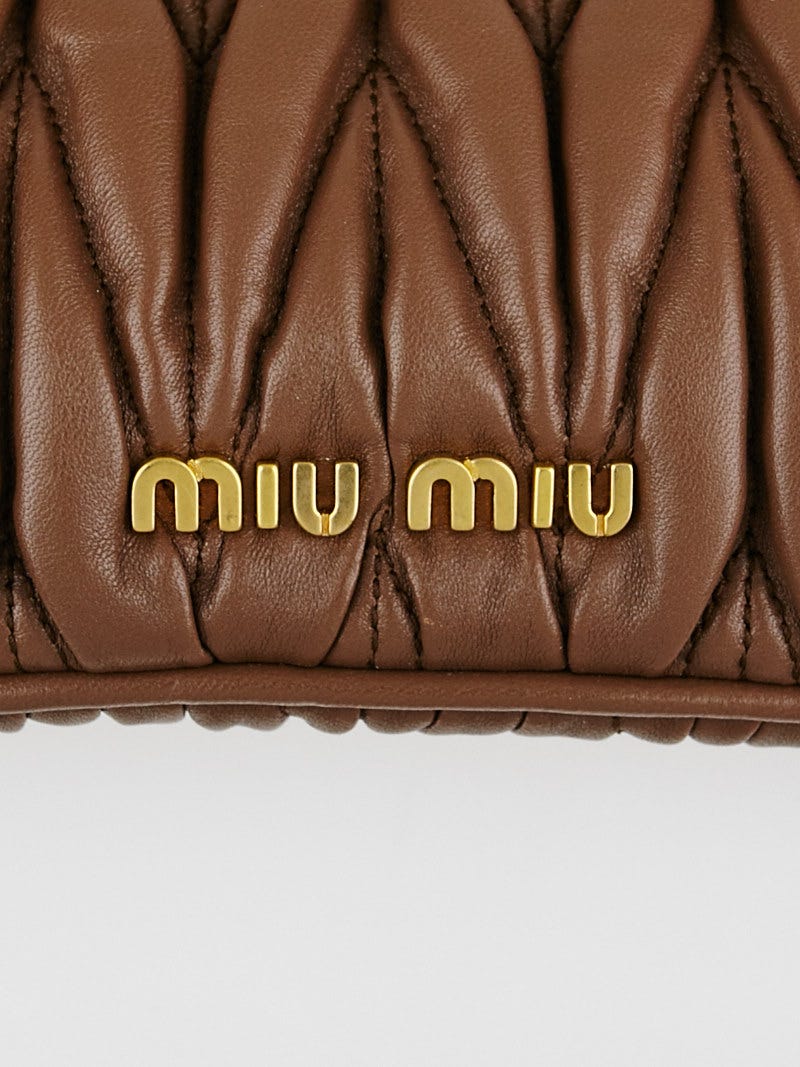 Miu Miu Cocco Matelasse Quilted Leather Frame Clutch Bag 5N1573