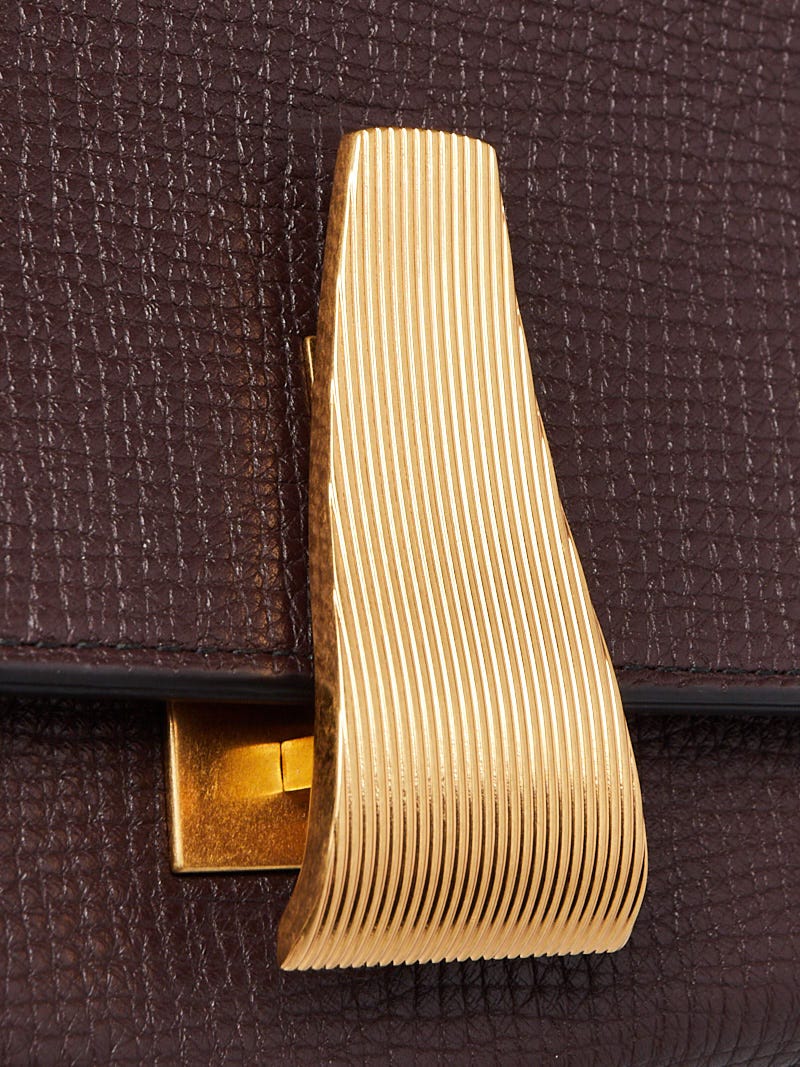 Bottega Veneta Ox Blood Grained Leather BV Angle Bag | Yoogi's Closet