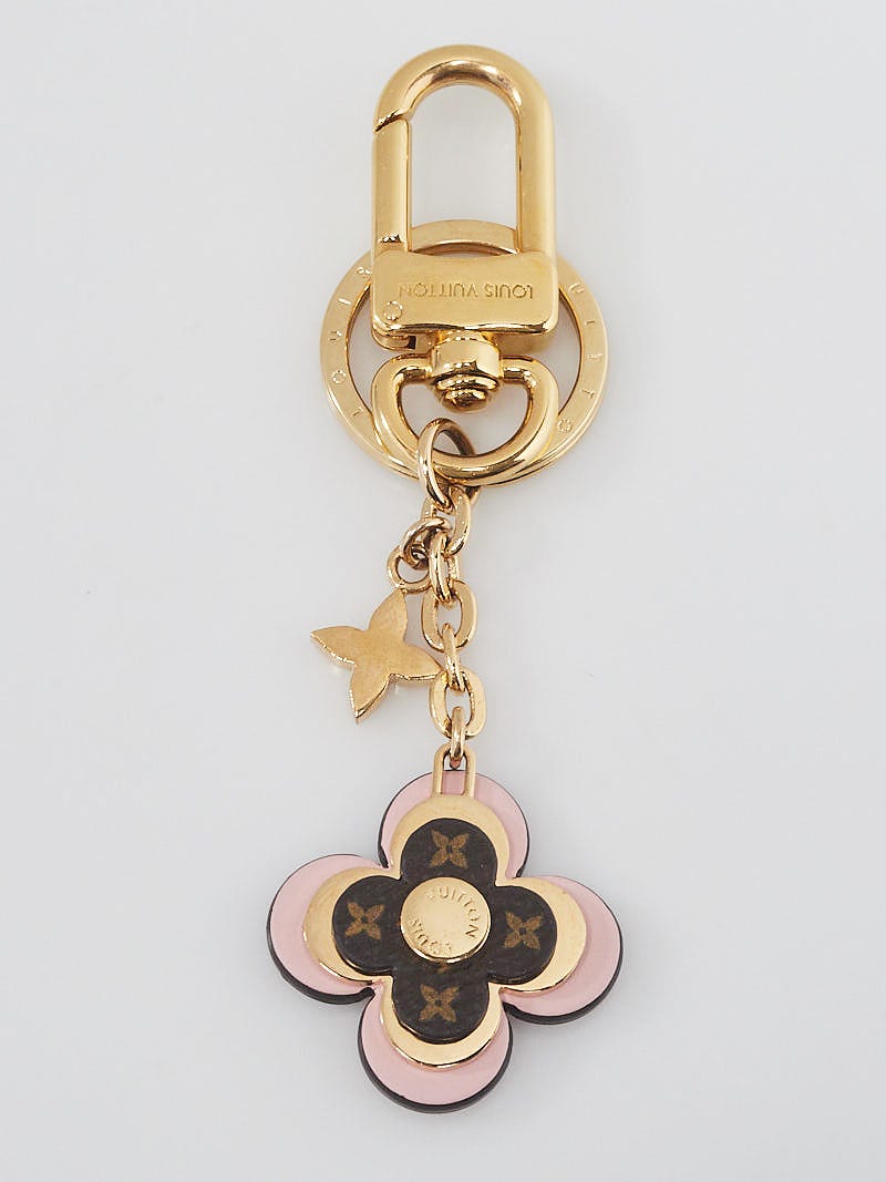 Louis Vuitton Pink Leather Blooming Flowers BB Key Holder and Bag