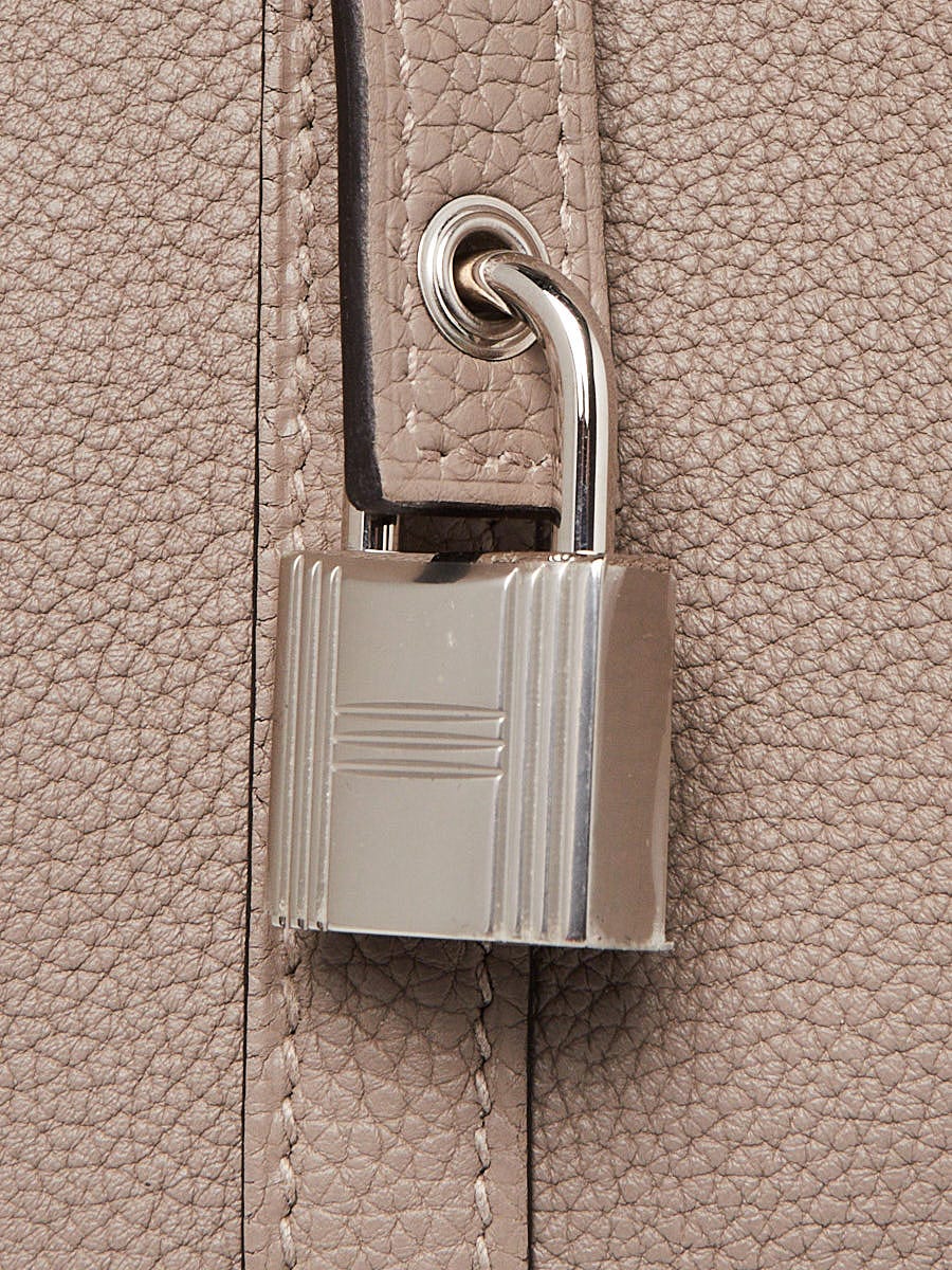 Hermes 18cm Gris Asphalt Taurillon Maurice Leather Palladium