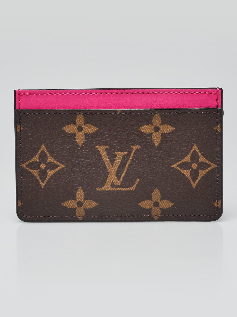Louis Vuitton Bright Pink Monogram Canvas Card Holder | Yoogi's Closet
